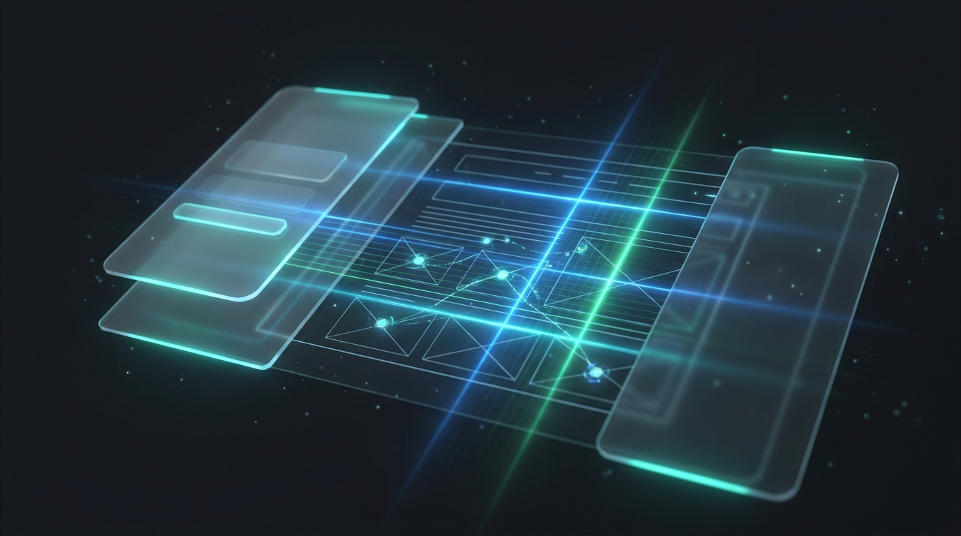 Holographic accessibility scan dashboard showing WCAG issue severity and compliance progress.